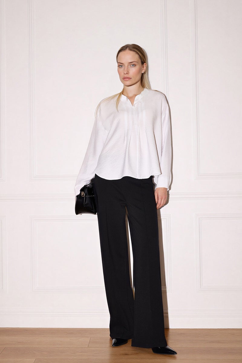 DeFacto White Woman Relax Fit Shirt Collar Long Sleeve Shirt Casual - Image 2